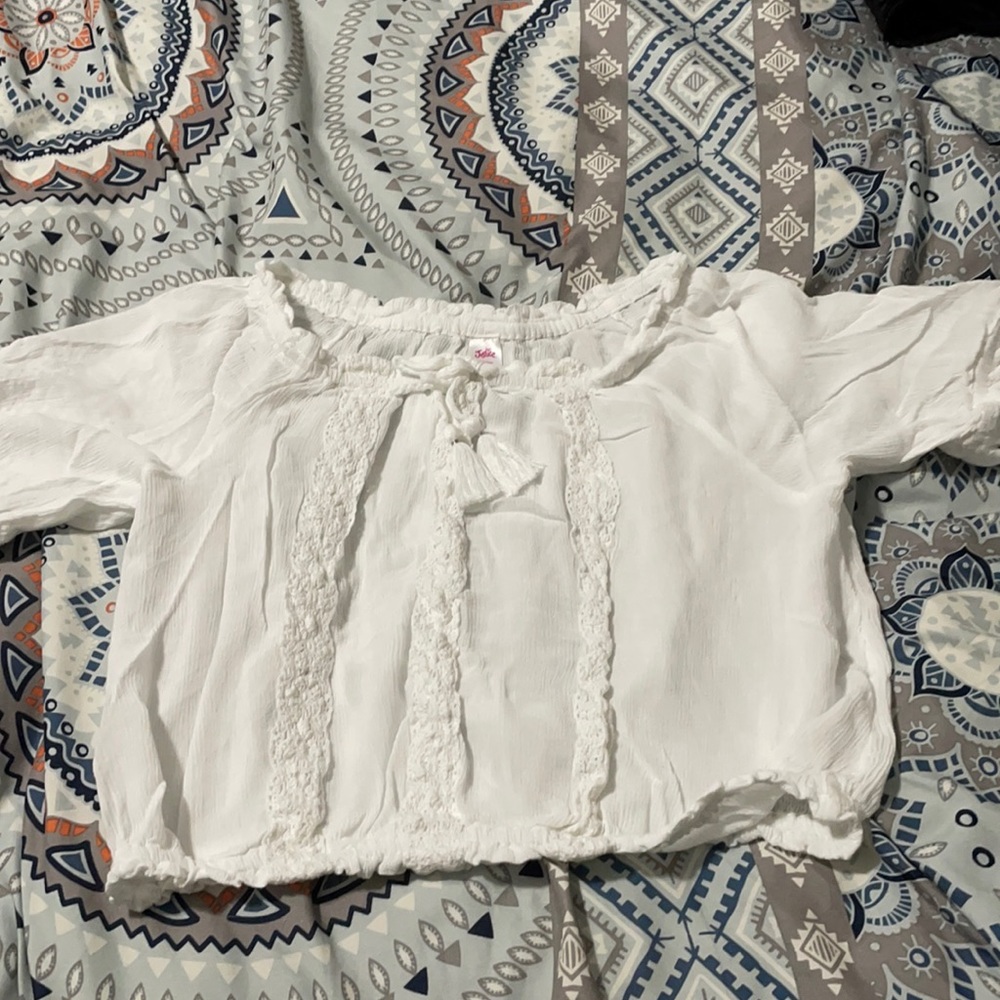 Girls white off shoulder top